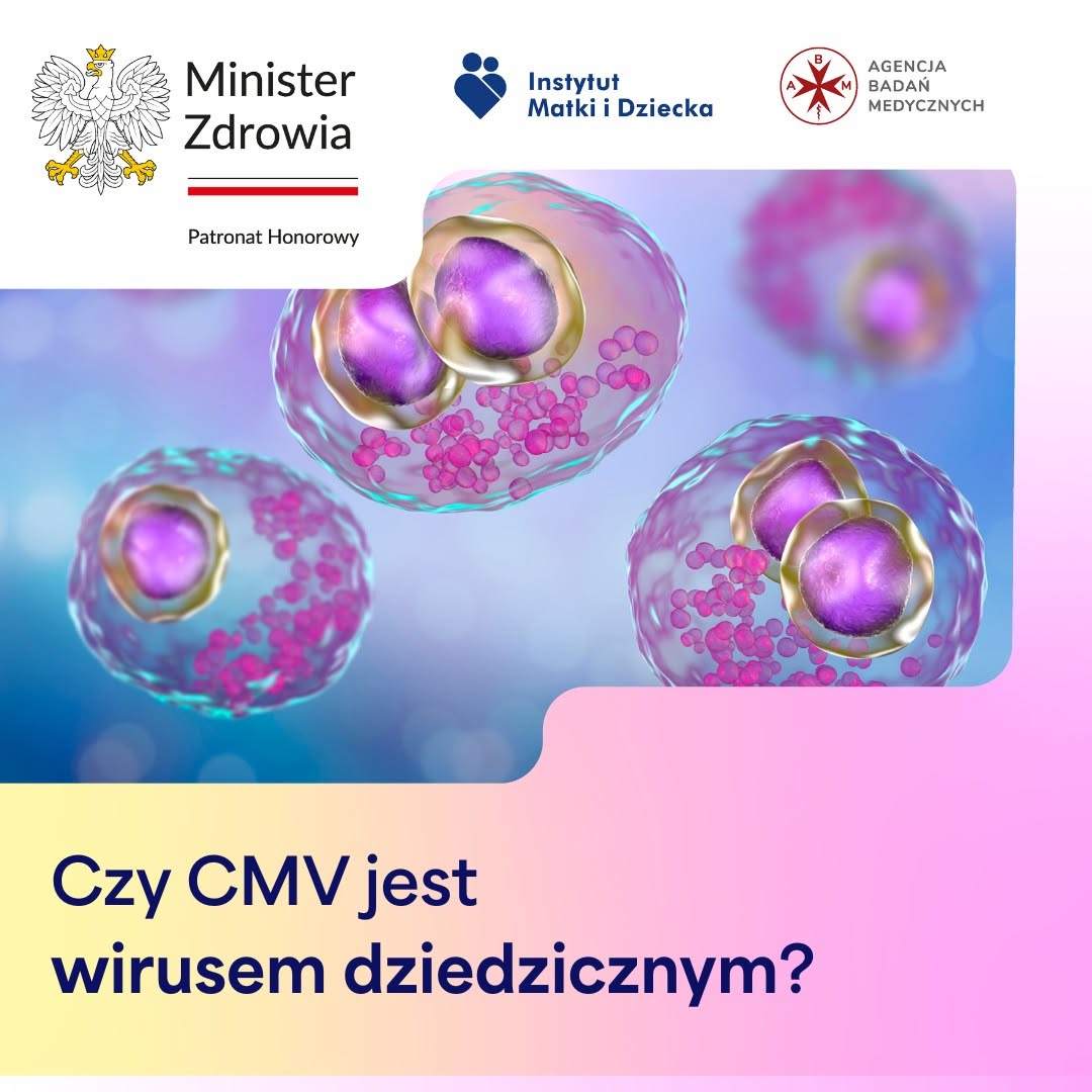 LeczenieCMV.pl campaign creative asking whether CMV is a hereditary virus
