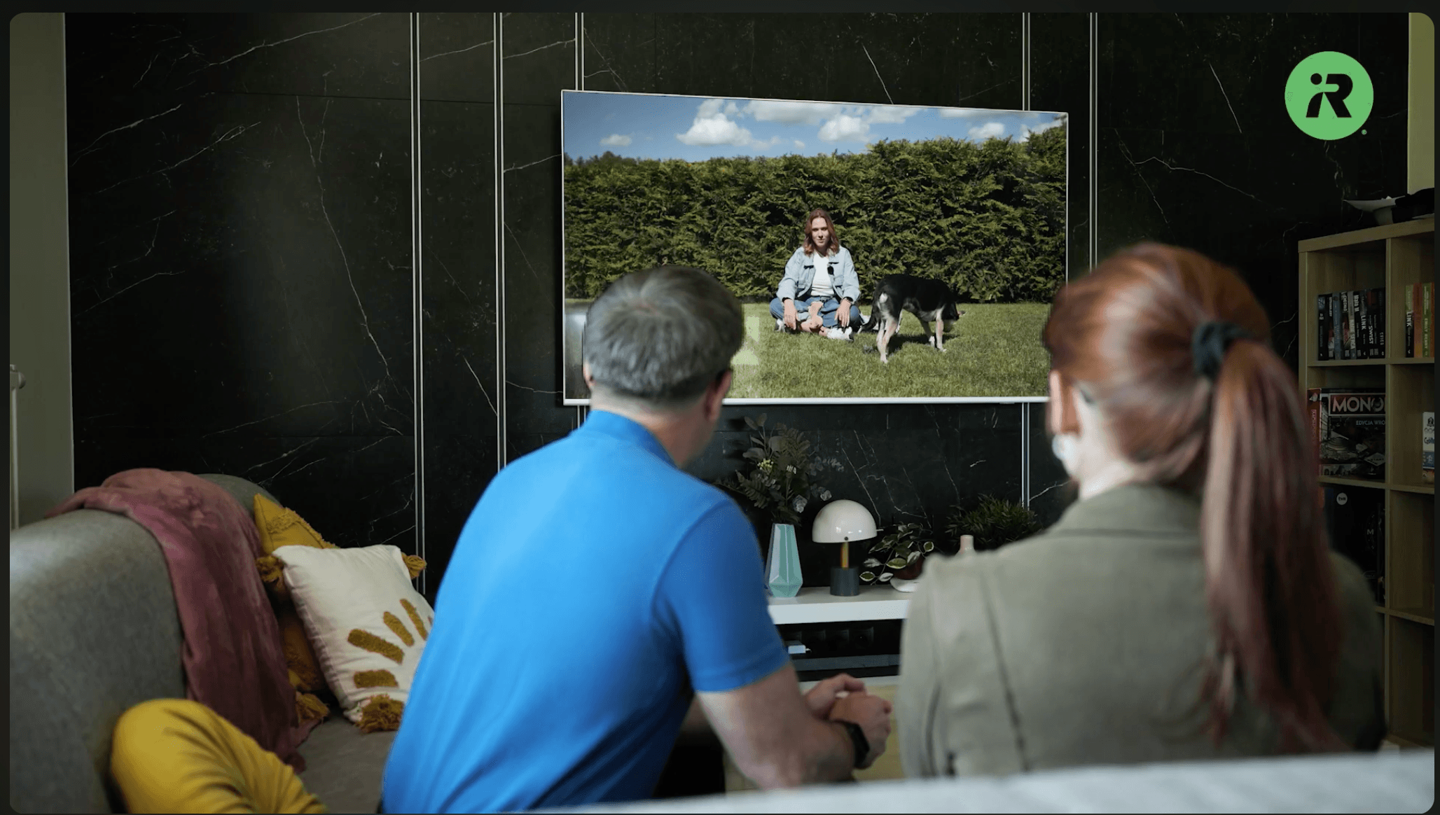 Frame from the "Find Your Roomba" YouTube video about a robot for dog owners