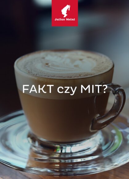 Instagram creative "Fact or myth" with a cup of Julius Meinl coffee